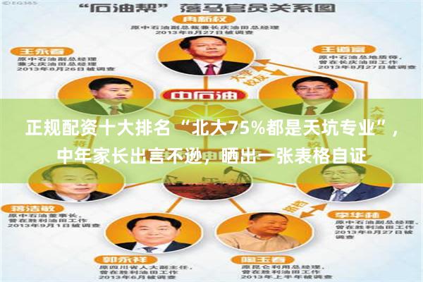 正规配资十大排名 “北大75%都是天坑专业”，中年家长出言不逊，晒出一张表格自证