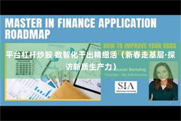 平台杠杆炒股 数智化干出精细活（新春走基层·探访新质生产力）