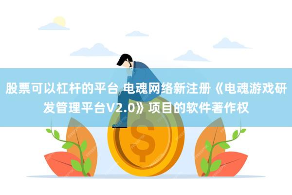 股票可以杠杆的平台 电魂网络新注册《电魂游戏研发管理平台V2.0》项目的软件著作权
