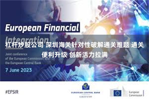 杠杆炒股公司 深圳海关针对性破解通关难题 通关便利升级 创新活力拉满