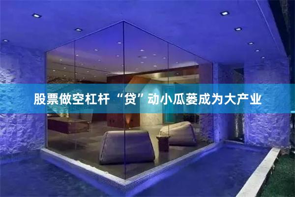 股票做空杠杆 “贷”动小瓜蒌成为大产业