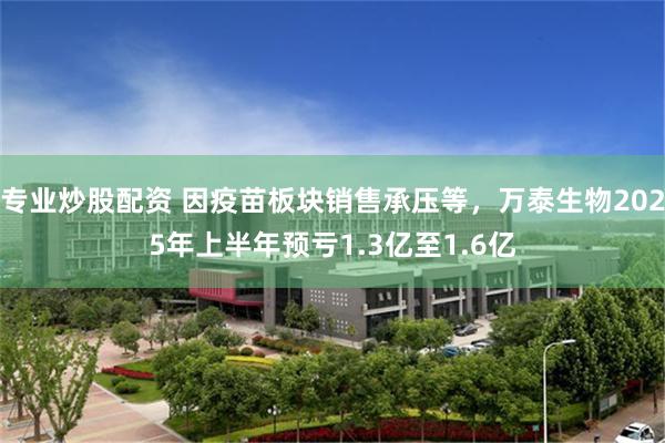 专业炒股配资 因疫苗板块销售承压等，万泰生物2025年上半年预亏1.3亿至1.6亿